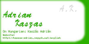 adrian kaszas business card